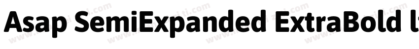 Asap SemiExpanded ExtraBold ltalic字体转换